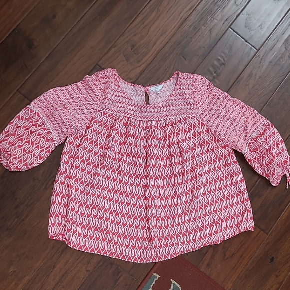 Crown & Ivy Pink 3/4 length sleeve Blouse size Medium - Picture 1 of 6